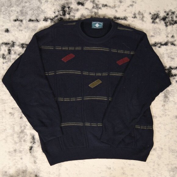 Vintage Patch Work Knitted Sweater - Picture 1 of 4